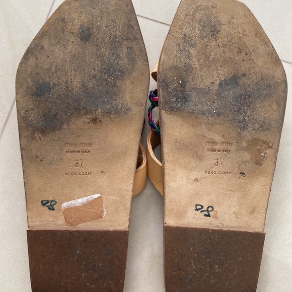 Miu Miu Leather Slides - Picture 7 of 8